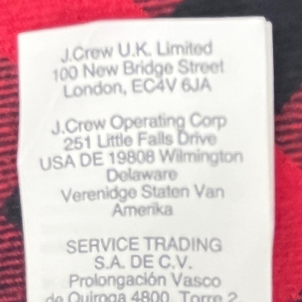 J.Crew Flannel Shirt Mens L Red Black Buffalo Check Classic Fit Cotton Pocket - Picture 7 of 12